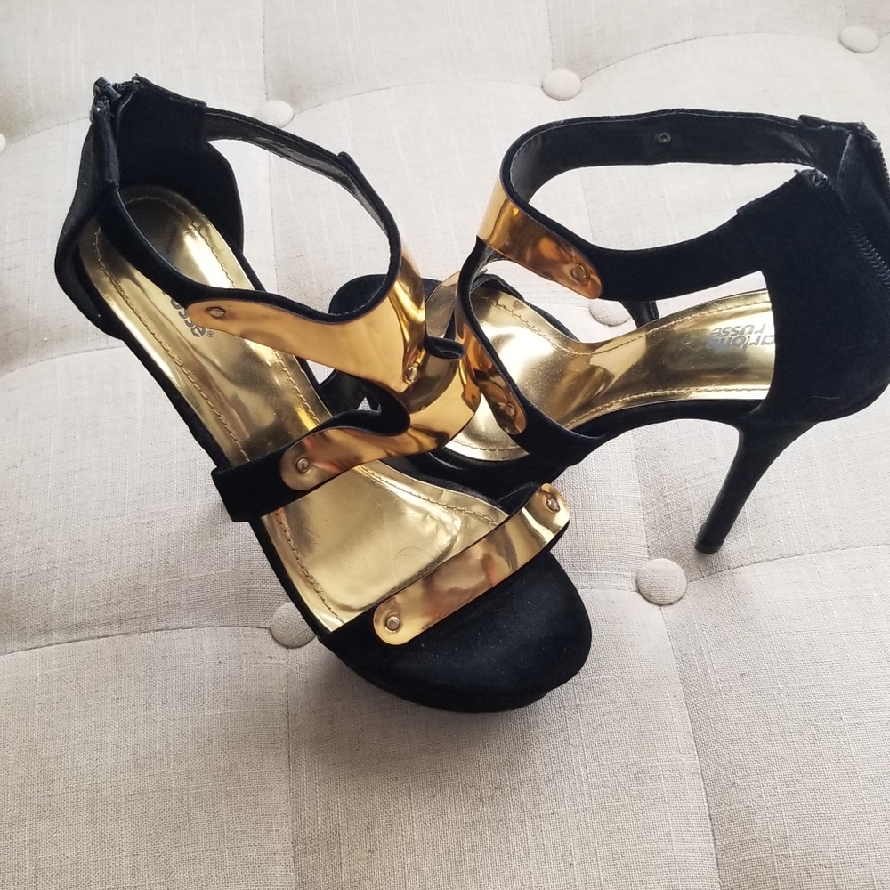 Black platform heels